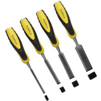 Gunpla Juego de 4 Piezas Escoplos Cinceles para Madera 1/4,1/2,3/4 y 1 con Mango Cómodo para Carpintería