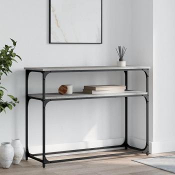 Mesa Consola Sonoma Gris 100x35,5x75 cm Madera Multicapa