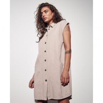 Noisy May - Vestido corto con cuello camisa