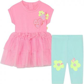 Conjunto de bebé niña Billieblush - vestido con tul y leggin a contraste U20361