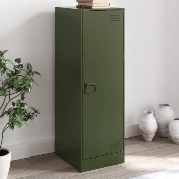 Aparador de acero verde oliva 34,5x39x107 cm Vidaxl