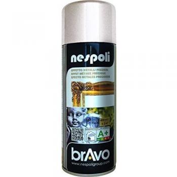 Pintura en Spray Profesional Nespoli - Plata, Efecto Metales Preciosos, 400 ml