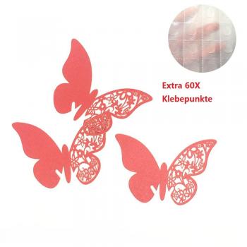 ElecMotive 50 Piezas Tarjeta de Copa Lugar Forma Mariposa Decoración para Fiesta Boda Pegatinas de Pared