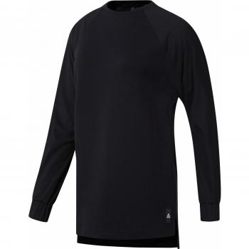 Reebok TS Q4 Midlayer Camiseta De Manga Larga, Mujer, Negro, M