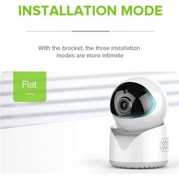 Monitor de bebé Wifi Cámara de vigilancia interior 1080P HD, 2 millones de píxeles, soporte máximo 64GB
