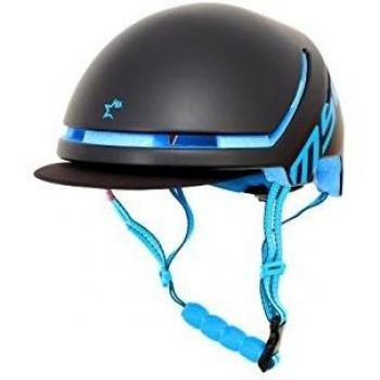 MSC Bikes DIRT118SMBKBU Casco de Ciclismo modalidad Dirt, Negro y Azul, S/M