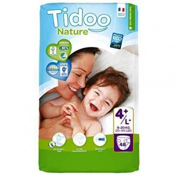 Tidoo 503891 - Disposable night y day nappies, size 4+, maxi+ 9-20 kg,unisex
