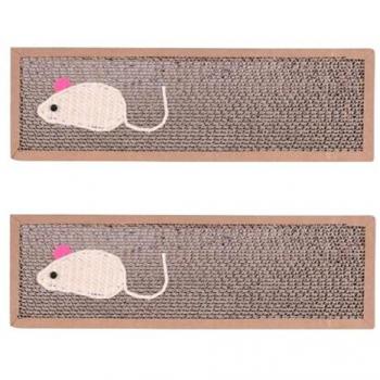 Pack 2 Rascadores para Gatos - Tabla de Entretenimiento 38 x 12,5 x 2 cm