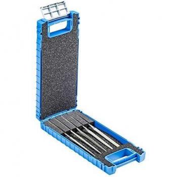 Pferd Juego de 5 Limas de Aguja de Diamante de Diferentes Formas Df4205 D126, Longitud 140 millimeters, Grano Diamante D 126, en Estuche de Plástico