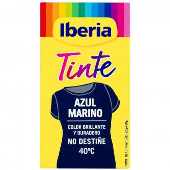 Iberia - Tinte para Ropa en Color Azul Marino, Resistente a 40°C