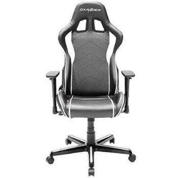 DXRacer OH/FH08/NW F08-NW Silla, Poliuretano, Negro/Blanco, Medium