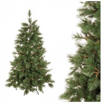 Árbol de Navidad artificial de 252 ramas verde de PE y PVC con pie de metal de 150 cm