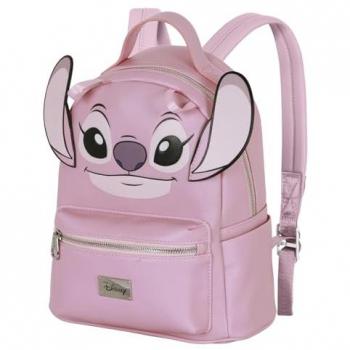 Mochila Heady Angel Face Stitch Disney 29cm, tipo mochila, dimensiones 24.5 x 29 cm, capacidad 8 L, color rosa