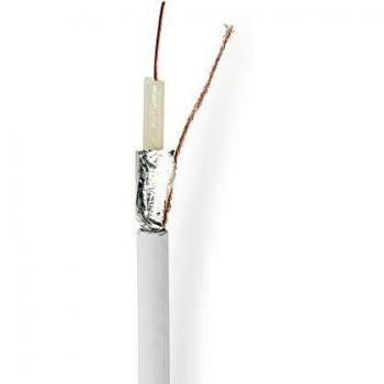 Cable Coaxial 12 | 100 m | Doble Apantallado | PVC | Blanco