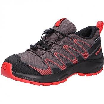 Zapatillas Salomon XA Pro V8 ClimaSalomon Impermeables Negro Rojo Infantil 34