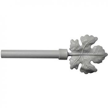 vidaXL Barra de cortina extensible terminales decorados 2 uds blanca