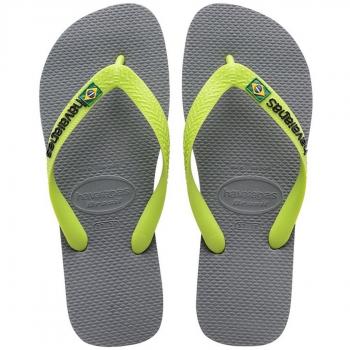 Havaianas Brasil Logo Chanclas, Unisex-Adultos, color steel grey 5178, talla 35/36 EU