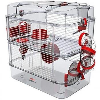 Jaula Zolux Rody3 Duo Grenadine para Hamster, ratón y Gerbola de 41 x 27 x 40,5 cm