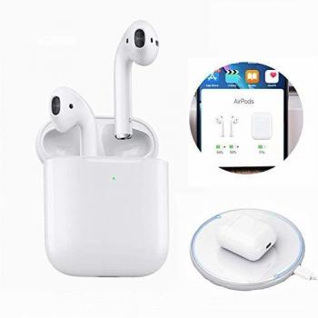 2020 Nuevos Auriculares Inalámbricos Bluetooth 5.0 Auriculares Bluetooth con Mic de Audio Estéreo para iOS Android, Soporte Siri/Carga Inalámbrica