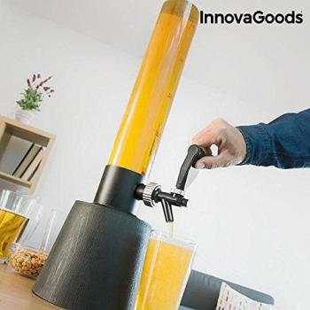 InnovaGoods Tower Dispensador de Cerveza, PMMA, Negro, 19x19x85 cm