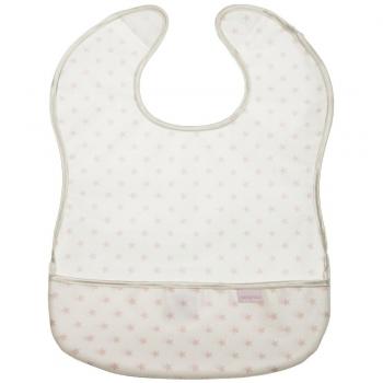Cambrass Star - Babero plastificado cuadrado, 28 x 36 cm, color rosa