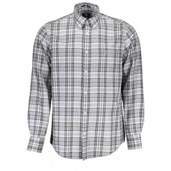 Gant Gray Cotton Shirt - S, Regular Fit, Gray male, Sizes: S