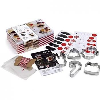 Lékué - Kit Cookies Navidad, Acero Inoxidable