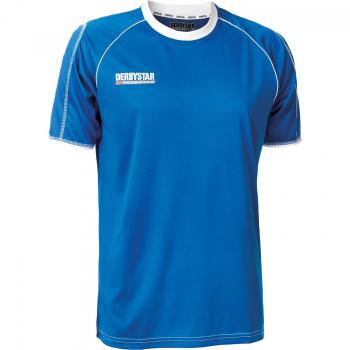Derbystar Uni - Camiseta de equipación, tamaño M, color azul / blanco