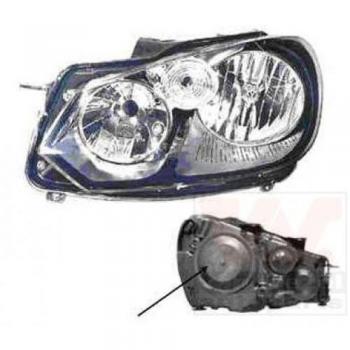 Faro Delantero Izquierdo H7+H15 para Volkswagen Golf VI (2008-2012) - ABAKUS y VAN WEZEL
