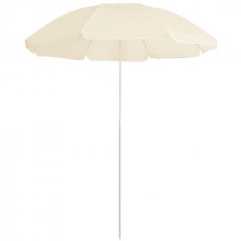 vidaXL Garden Parasol with Steel Pole Sand 180 cm