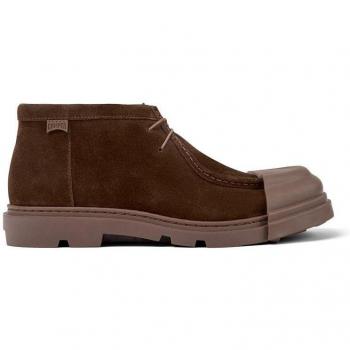CAMPER Junction Ankle Boots for Men in Brown Suede, Size 40