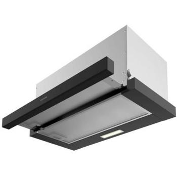 Cecotec Campana Extractora Telescópica Bolero Flux TLM 603500 Black A - Campana extratora telescópica de 60 cm de ancho, acabado negro, potencia succión 350 m³/h, motor