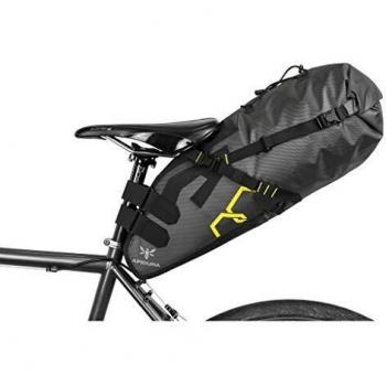 Bolsa de sillín Apidura Expedition Saddle Pack 17L negra, impermeable, capacidad de 17 litros, diseño aerodinámico, fabricada en material ligero y resistente a la abrasión, sistema de fijación segura al sill