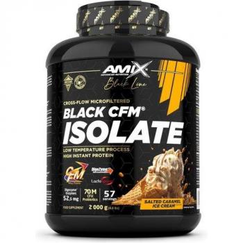 Proteína en Polvo Amix Black CFM Isolate Caramelo Salado 2kg - Ayuda a Mantener la Masa Muscular con Enzimas Digestivas