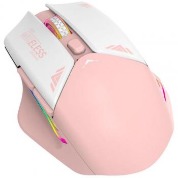 Ratón Inalámbrico Recargable TG7228 Luxury 2.4GHz 6D con Luz LED, DPI Ajustable (1000/1200/1600), Batería de 400mAh, Blanco y