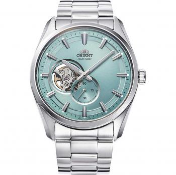 Orient Classic Contemporary Stainless Steel Light Blue Open Heart Dial Automatic Men's Watch RA-AR0009L