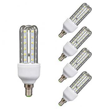 Bombilla LED 3 tubos E14 7W 4200K luz neutra (Pack de 5 unidades)
