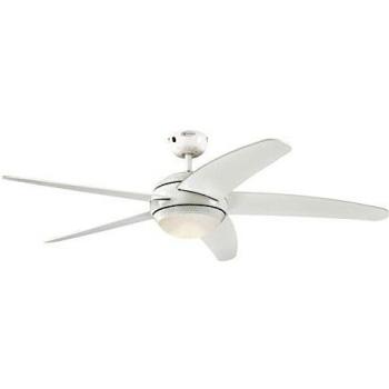 Westinghouse Ventilador de techo LED Bendan, blanco con mando a distancia