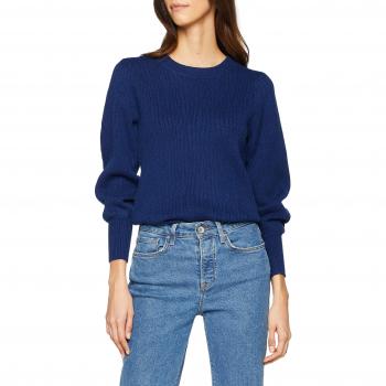 SELECTED FEMME Slfphillipa LS Knit O-Neck B, suéter para Mujer, Azul Blue Depths, 42