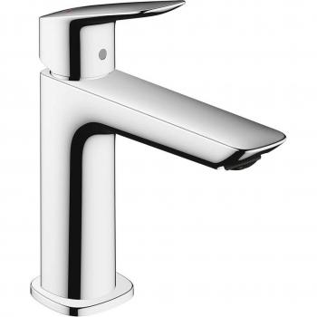 Grifo monomando para lavabo con vaciador CoolStart Logis Fine 110 Hansgrohe, mezclador de lavabo 110 con Push-Open cromado