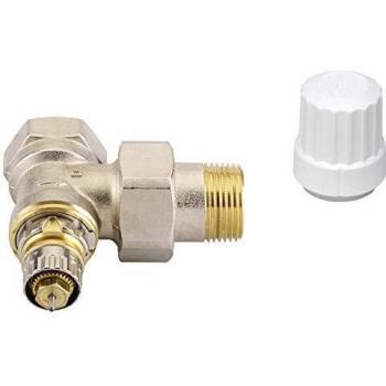 Cuerpo Termostático Angular Hembra 20/27 - DANFOSS - Laiton Blanco