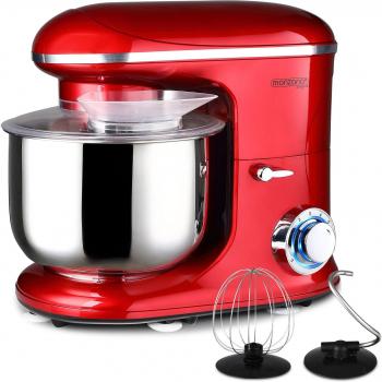 Robot de Cocina Elegance 1200W 6L Rojo con Bowl de Acero Inoxidable y Protección Antisalpicaduras