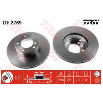TRW DF2769 Rotores de Discos de Frenos