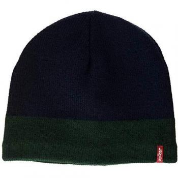 Levi's Fleece Lined Beanie Gorro de Punto, Azul