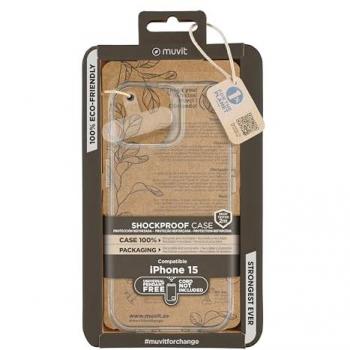 Funda Shockproof 2m Transparente para iPhone 15 Muvit For Change