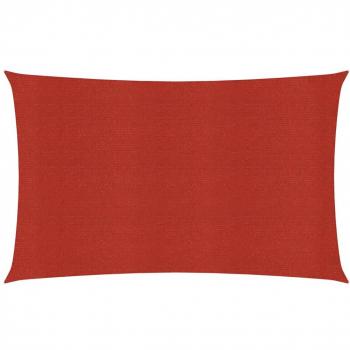 Toldo de vela rojo HDPE 160 g/m² 4x7 m
