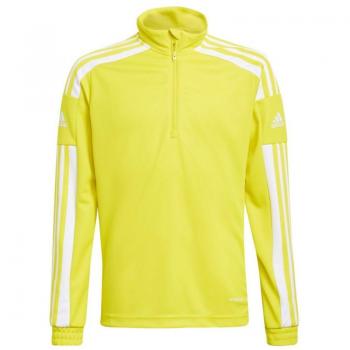 Camiseta de fútbol adidas Squadra 21 infantil, color amarillo brillante y blanco, talla 128