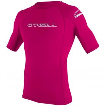 ONEILL WETSUITS O'Neill - Camiseta de Neopreno Juvenil con protección UV, Manga Corta, Cuello Redondo Rosa Rojo sandía Talla:6