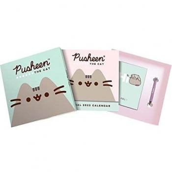 Official Pusheen 2022 Collectors Gift Box Set - Including Large Square Calendar, A5 Size Diary and Pen