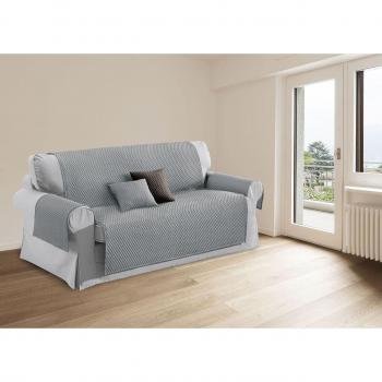 Funda de Sofá 2 Plazas Gris 125x240 cm